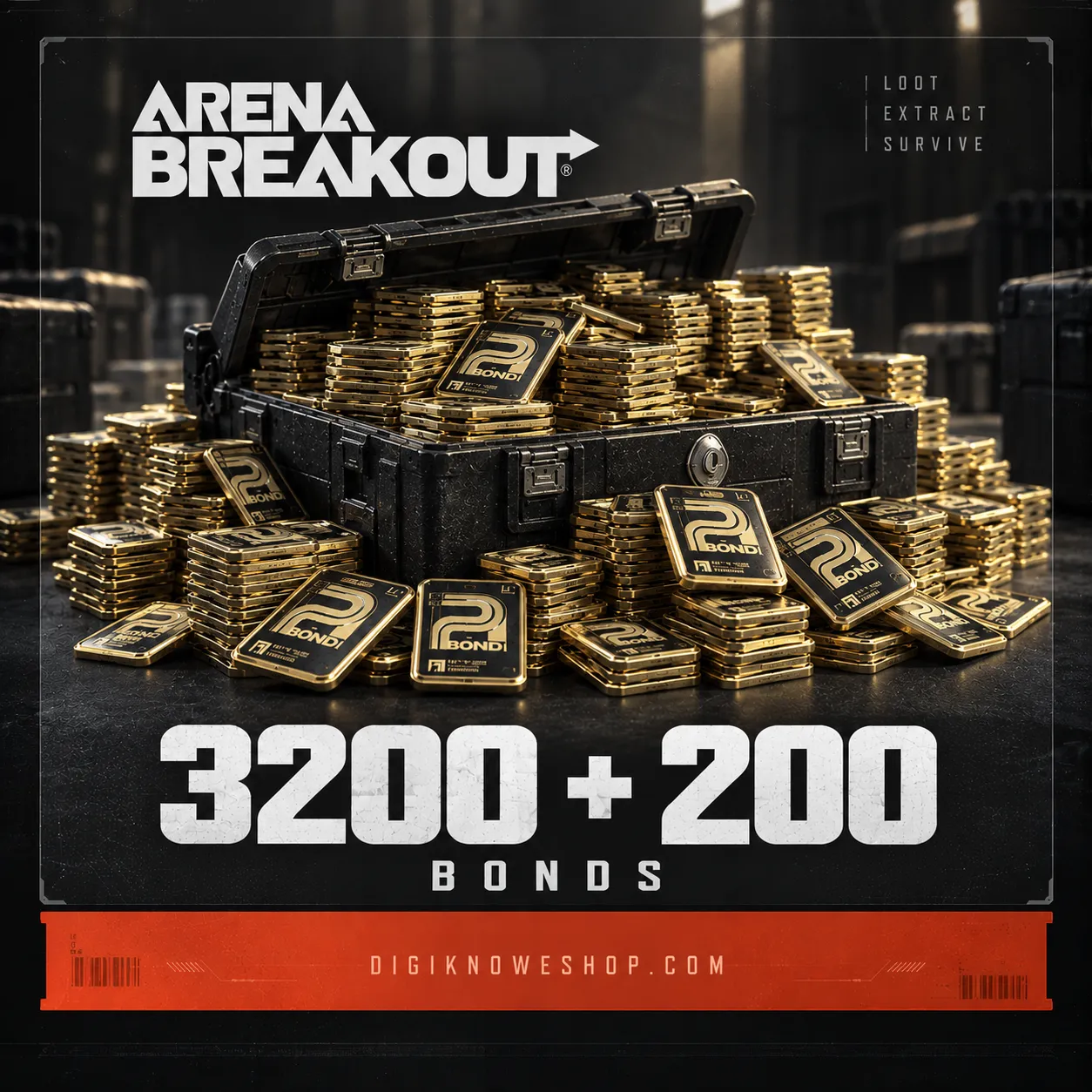 Arena Breakout Mobile 3400 Bonds Digiknowe Cover 3400 باندز آرنا بریک اوت موبایل - Image 1